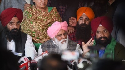 New Delhi: Farmer leader Balbir Singh Rajewal addresses the media on the repeal of the three farm laws at the Singhu border in New Delhi. (PTI / File Photo) New Delhi: Farmer leader Balbir Singh Rajewal addresses the media on the repeal of the three farm laws at the Singhu border in New Delhi. (PTI / File Photo)