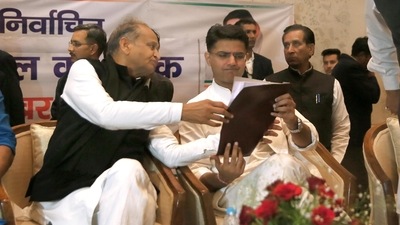 Rajasthan chief minister Ashok Gehlot and his former deputy Sachin Pilot are seen in this file photo. (HT Photo/Himanshu Vyas) Rajasthan chief minister Ashok Gehlot and his former deputy Sachin Pilot are seen in this file photo. (HT Photo/Himanshu Vyas)