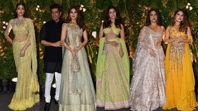 Several celebrities attended Anushka Ranjan and Aditya Seal's sangeet ceremony. (Varinder Chawla) Several celebrities attended Anushka Ranjan and Aditya Seal's sangeet ceremony. (Varinder Chawla)