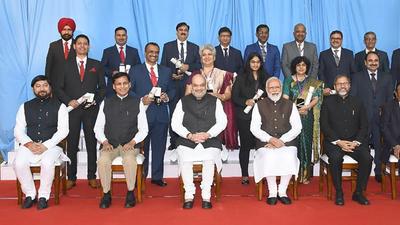 Prime Minister Narendra Modi at the DGPs/IGPs Conference 2021, in Lucknow on Sunday. (PTI) Prime Minister Narendra Modi at the DGPs/IGPs Conference 2021, in Lucknow on Sunday. (PTI)