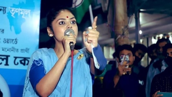 Saayoni Ghosh was detained by Tripura Police on Saturday. The BJP and TMC are going head-to-head in the upcoming civic body polls in Tripura. (Facebook/Saayoni Ghosh)