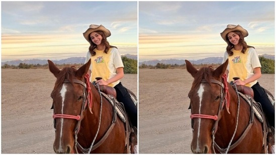 On Sunday, Ananya had a horse-riding kind of morning.(Instagram/@ananyapanday)