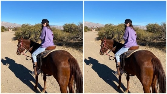 "Yay or neigh," Ananya shared the pictures with a fun twist of words.(Instagram/@ananyapanday)