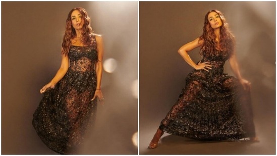 Malaika Arora is an absolute fashionista and pictures from her fashion photoshoots are a treat for sore eyes. The actor, on Saturday, made our weekend better with a set of pictures form one of her shoot diaries and they are absolutely stunning. In a shimmery black dress, Malaika made us drool like anything.(Instagram/@manekaharisinghani)