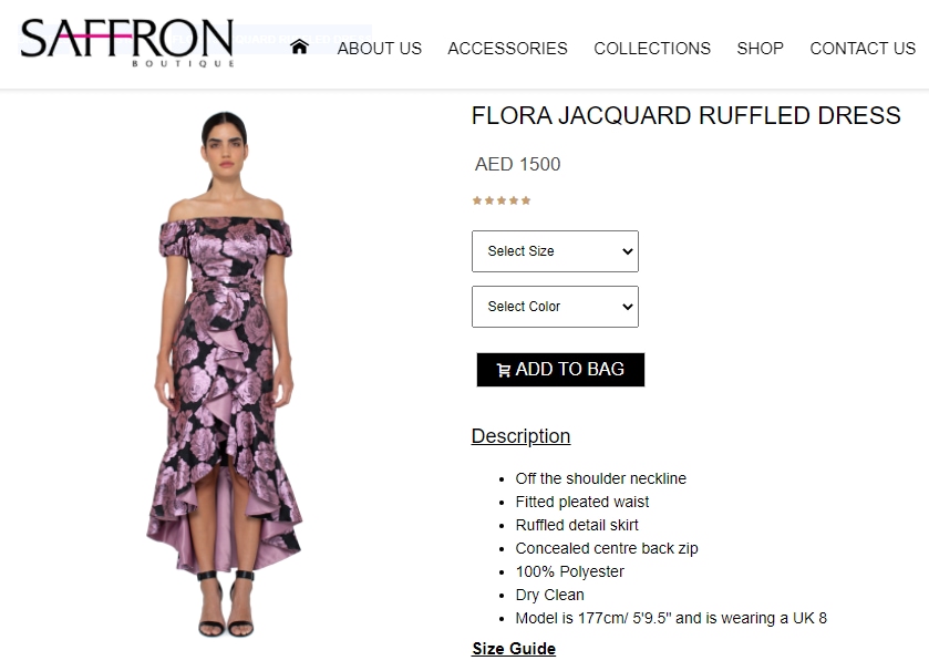 Kajal Aggarwal's ruffle dress from Saffron Boutique(saffron-boutique.com)