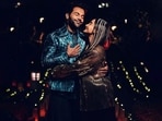Rajkummar Rao, Patralekhaa are couple fashion goals in twinning metallic jackets(Instagram/amitaggarwalofficial)