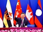 Chinese President Xi Jinping waves as he chairs the ASEAN-China Special Summit to commemorate the 30th Anniversary of ASEAN-China Dialogue Relations via video link from Beijing.(AP) Chinese President Xi Jinping waves as he chairs the ASEAN-China Special Summit to commemorate the 30th Anniversary of ASEAN-China Dialogue Relations via video link from Beijing.(AP)