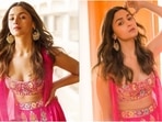 Alia Bhatt stuns as bridesmaid in pink bralette-flared pants set for Anushka Ranjan-Aditya Seal's wedding festivities Alia Bhatt stuns as bridesmaid in pink bralette-flared pants set for Anushka Ranjan-Aditya Seal's wedding festivities