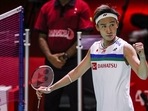 Two-time world champion Kento Momota won his first BWF title since a road accident last year((Source: bwfworldtour.bwfbadminton.com)) Two-time world champion Kento Momota won his first BWF title since a road accident last year((Source: bwfworldtour.bwfbadminton.com))