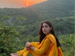 Sara Ali Khan poses during sunrise.