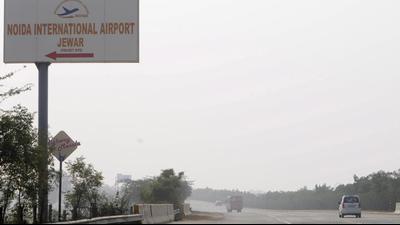 According to the officials, demand for industrial land for setting up businesses and land rates in nearby villages, too, have increased ahead of the opening of the airport which is set to be in use by September 2024. (Sunil Ghosh/HT) According to the officials, demand for industrial land for setting up businesses and land rates in nearby villages, too, have increased ahead of the opening of the airport which is set to be in use by September 2024. (Sunil Ghosh/HT)