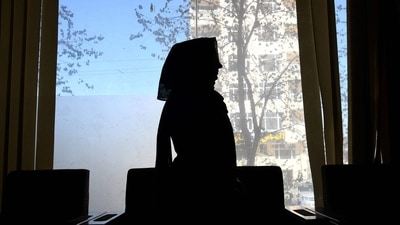 Taliban also called on women television journalists to wear Islamic hijabs while presenting their reports. In picture - An Afghan former female journalist silhouetted during an interview with news agency AFP in Kabul. (AFP) Taliban also called on women television journalists to wear Islamic hijabs while presenting their reports. In picture - An Afghan former female journalist silhouetted during an interview with news agency AFP in Kabul. (AFP)