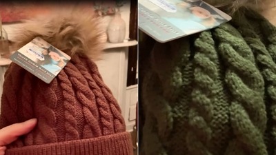 The image shows the same hat under same lighting. (Instagram/@oteliacarmen) The image shows the same hat under same lighting. (Instagram/@oteliacarmen)