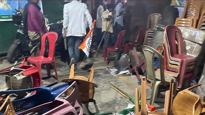 The Trinamool also alleged that its workers were assaulted by those from the ruling BJP (twitter.com/AITC4Tripura)