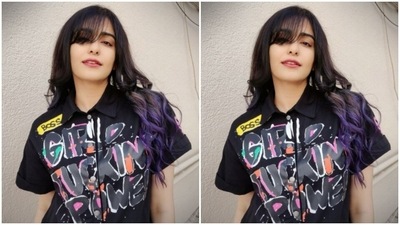 The jumpsuit is intricately printed in graffiti designs, in multicolour. (Instagram/@adah_ki_adah) The jumpsuit is intricately printed in graffiti designs, in multicolour. (Instagram/@adah_ki_adah)