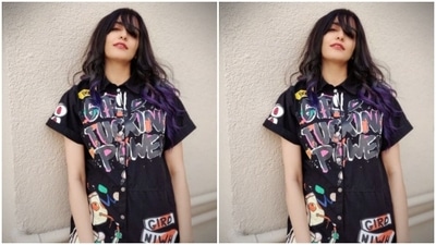Adah left her coloured tresses open and flying to the wind as she looked at the camera. (Instagram/@adah_ki_adah) Adah left her coloured tresses open and flying to the wind as she looked at the camera. (Instagram/@adah_ki_adah)