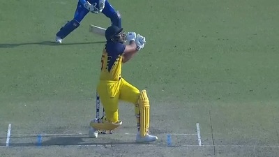 Syed Mushtaq Ali Trophy final: Shahrukh Khan's last-ball six sees Tamil Nadu beat Karnataka by 4 wickets in thriller (TWITTER/SCREENGRAB)
