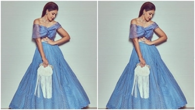 Genelia accessorised her look in statement silver jewellery from the house of Karishma Joolry. (Instagram/@geneliad)