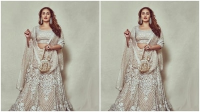 Huma added a white and silver decorated short sling bag from the house of A Stitch Story to her look. (Instagram/@iamhumaq) Huma added a white and silver decorated short sling bag from the house of A Stitch Story to her look. (Instagram/@iamhumaq)