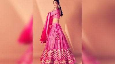 Athiya Shetty stuns in this minimal yet gorgeous lehenga set by ace designer Anita Dongre. (Instagram/@elevate_promotions) Athiya Shetty stuns in this minimal yet gorgeous lehenga set by ace designer Anita Dongre. (Instagram/@elevate_promotions)