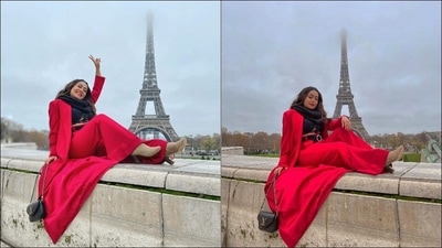 Neha accessorised her look with a black belt, a black leather sling and a stack of silver finger rings. (Instagram/nehakakkar) Neha accessorised her look with a black belt, a black leather sling and a stack of silver finger rings. (Instagram/nehakakkar)