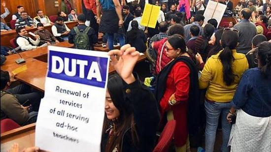 There are around 5,000 ad hoc teachers at Delhi University. (Representational image/HT Archive)