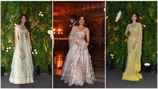 Aditya Seal and Anushka Ranjan wore pastel-coloured Manish Malhotra outfits. The bride stunned in a lavender lehenga while the groom looked dapper in a light yellow sherwani which he teamed with a white turban. Here's a list of celebs and what they wore for the grand event.(Varinder Chawla)