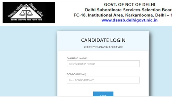 DSSSB admit cards 2021: The Delhi Subordinate Services Selection Board is conducting exam for various posts on November 26, 27, 29 and 30.(dsssb.delhi.gov.in)