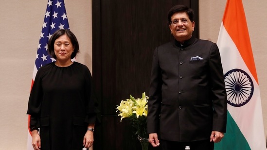 US Trade Representative Katherine Tai and Indian commerce &amp; industry minister Piyush Goyal meets in New Delhi on Monday(REUTERS)