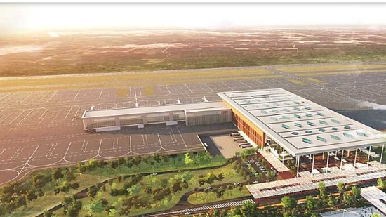 Aritst's representation of the Noida International Airport(niairport.in)