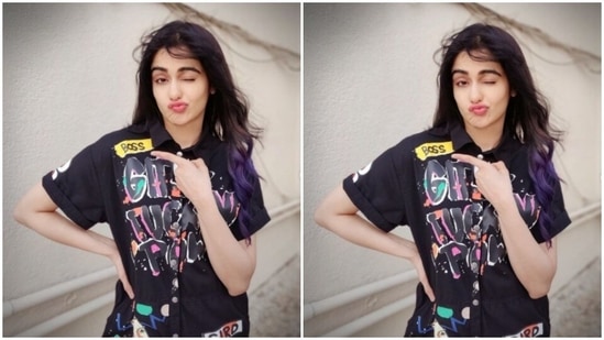 Adah played muse to the designer house Mash and decked up in a black jumpsuit.(Instagram/@adah_ki_adah)