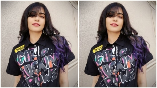 The jumpsuit is intricately printed in graffiti designs, in multicolour.(Instagram/@adah_ki_adah)