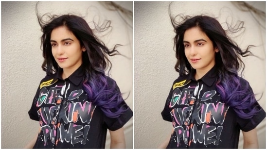 She accessorised her look in her mother's sneakers.(Instagram/@adah_ki_adah)