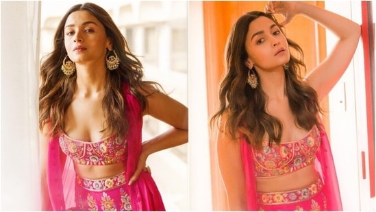 Alia Bhatt stuns as bridesmaid in pink bralette-flared pants set for  Anushka Ranjan-Aditya Seal's wedding festivities