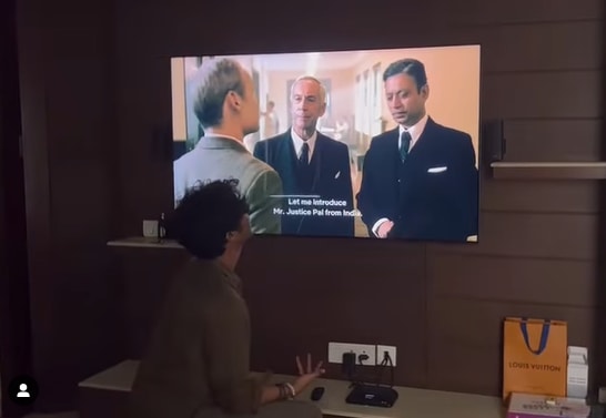 Babil Khan watches Irrfan Khan's performance in Tokyo Trail.