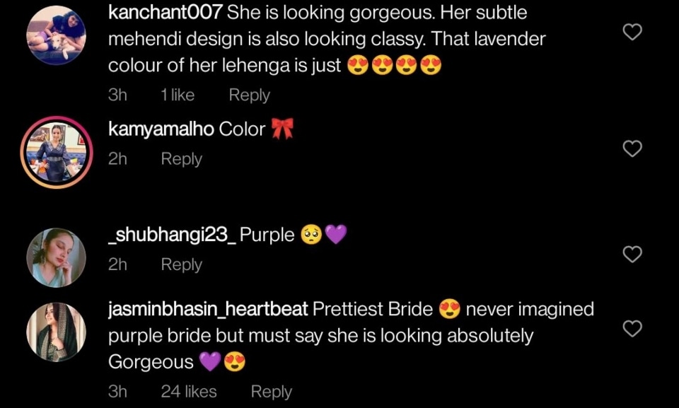Comments on Anushka Ranjan's wedding look.&nbsp;