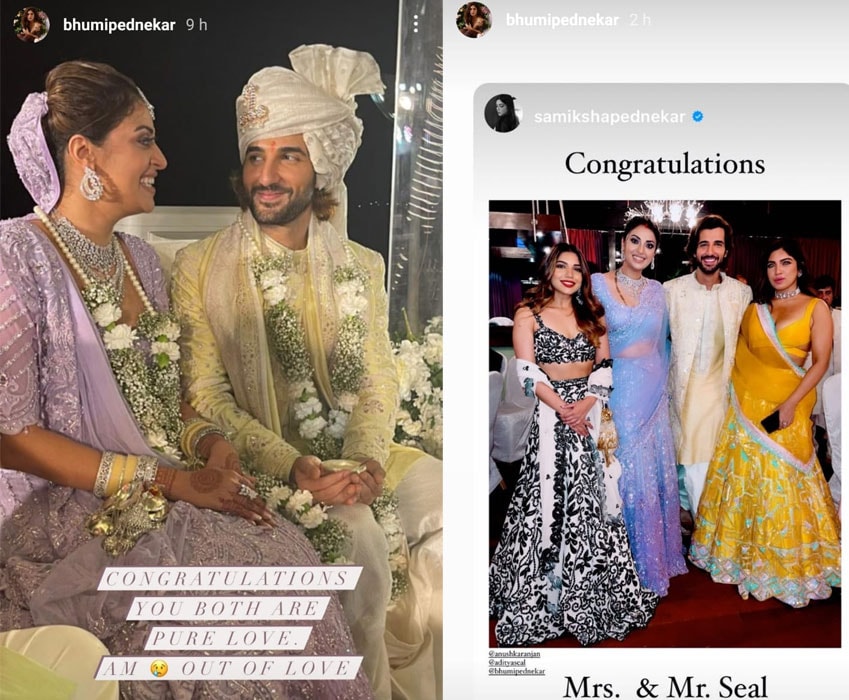 Bhumi Pednekar shared two pics on Instagram Stories.&nbsp;