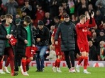 Liverpool manager Juergen Klopp celebrates after the match