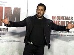 Salman Khan gears up for the release of Antim: The Final Truth, in Mumbai on Monday. (ANI Photo)(Girish Srivastav)