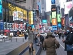 New York's Times Square is witnessing a strong tourism rebound but the foot traffic into souvenir shops, restaurants, hotels is still not what it was before the coronavirus pandemic.(AP)