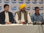 AAP chief Arvind Kejriwal addressing a press conference in Amritsar on Tuesday.