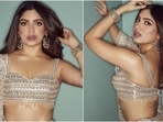 Bhumi Pednekar is the hottest Pataka Guddi in beige embroidered lehenga set for a shaadi, see pics
