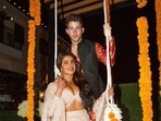 Priyanka Chopra and Nick Jonas during their Diwali celebrations. 