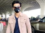 Ranbir Kapoor posed for the camera at the Mumbai airport. (Varinder Chawla)