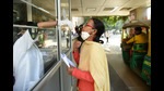 A health worker collects a swab sample for Covid-19 test, Noida, November 22, 2021 (Sunil Ghosh/HTPhoto) A health worker collects a swab sample for Covid-19 test, Noida, November 22, 2021 (Sunil Ghosh/HTPhoto)