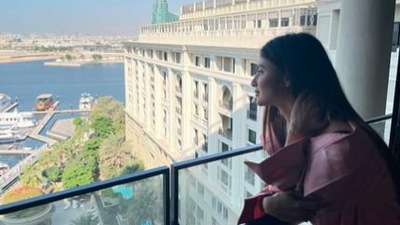 Mouni Roy shared a picture of the breathtaking view from her hotel room in Dubai. (Instagram/@imouniroy)