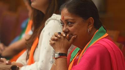 BJP leader Vasundhara Raje on Tuesday began a four-day tour of six districts in Rajasthan. (Raj K Raj / HT file photo)