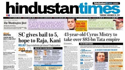 A screengrab of the Hindustan Times on November 16, 2011 (HT Archive) A screengrab of the Hindustan Times on November 16, 2011 (HT Archive)
