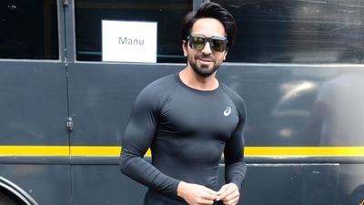 Ayushmann Khurrana was snapped in Juhu. (Varinder Chawla) 