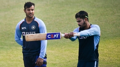 Players of Indian cricket team during a practice session, ahead of their test match against New Zealand scheduled on Nov. 25, in Kanpur, Tuesday, Nov. 23, 2021. (PTI)